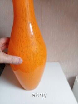Vase ancien nen pate de verre Vichy 1900 hauteur 36 cm diamètre 14 cm