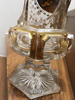 Vase de cristal 19e siècle, décor renaissance, meulage ancien