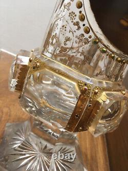 Vase de cristal 19e siècle, décor renaissance, meulage ancien