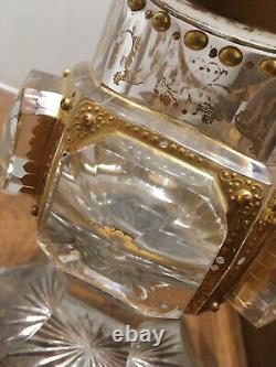 Vase de cristal 19e siècle, décor renaissance, meulage ancien