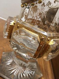 Vase de cristal 19e siècle, décor renaissance, meulage ancien