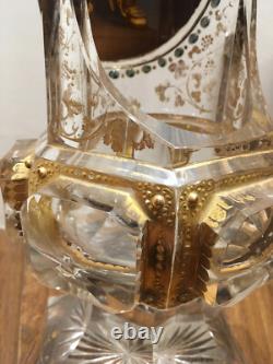 Vase de cristal 19e siècle, décor renaissance, meulage ancien
