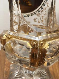 Vase de cristal 19e siècle, décor renaissance, meulage ancien