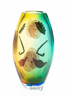 Vase en verre art moderne style verre de Murano/style ancien motif visage
