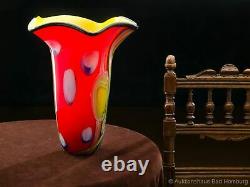 Vase style ancien verre de style Murano 32 cm 3,5 kg Fazzoletto