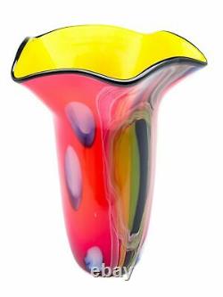 Vase style ancien verre de style Murano 32 cm 3,5 kg Fazzoletto