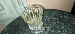 Verre gobelet ancien en Cristal Baccarat Charles X rare dorure H 12 cm XIX ème