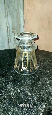 Verre gobelet ancien en Cristal Baccarat Charles X rare dorure H 12 cm XIX ème
