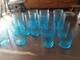 Verres Anciens Bleus Cobalt Napoleon III Gobelets Godronnes 7 Plus 9 Portieux