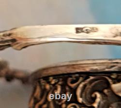 Victor Saglier Ancien Seau A Biscuits En Cristal Taille Diamant Et Metal Argente