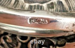 Victor Saglier Ancien Seau A Biscuits En Cristal Taille Diamant Et Metal Argente