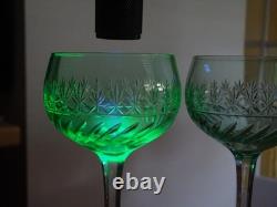 Villeroy Boch Cristal Tailler 2 Anciens Verres Vin Du Rhin Mod Treveris Ouraline