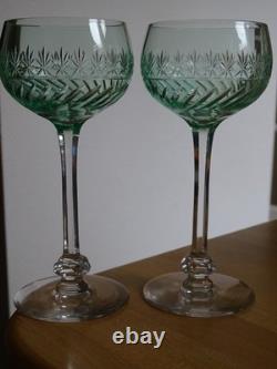 Villeroy Boch Cristal Tailler 2 Anciens Verres Vin Du Rhin Mod Treveris Ouraline