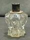 Vintage Ancien Rare Nonagon Design Cristal Coupe Verre Clair Parfum Bouteille