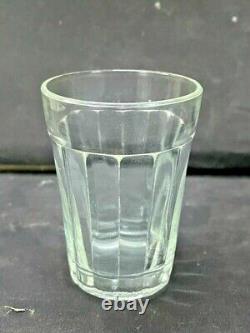 Vintage Ancien Rare Unique Design 4 PC Cristal Transparent Thé/Café Verre Verres