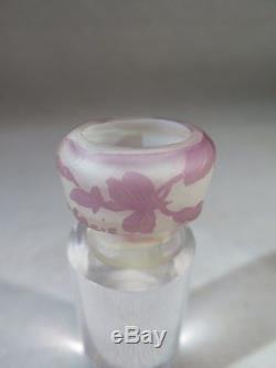 Weis Ancien Petit Vase Miniature Pate De Verre Rince Oeil Decor Fleurs 1900